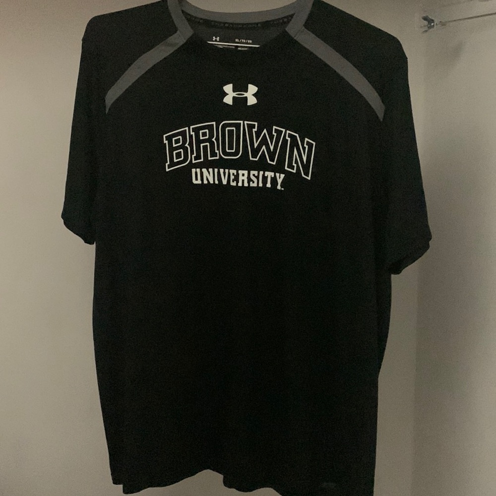 Brown University Men’s Size XL Under Armour Threadborne Heatgear Shirt Black